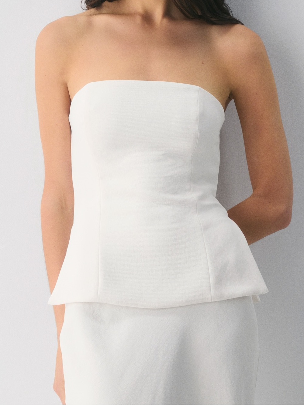 Aritzia Posh Tube Top - Crepette™ - Light Birch